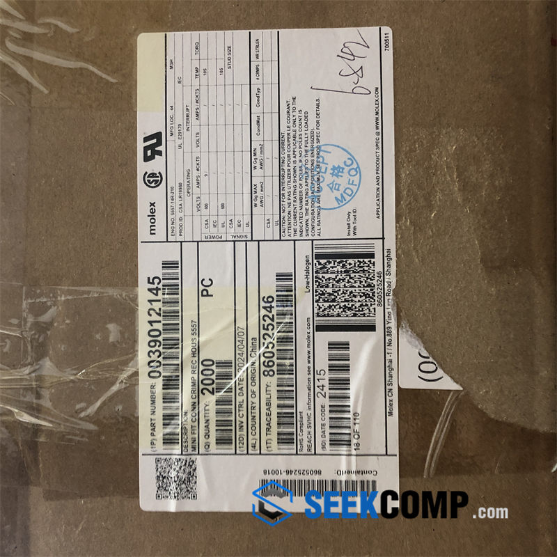 MOLEX 39012145 genuine in stock — real warehouse photo at seekcomp