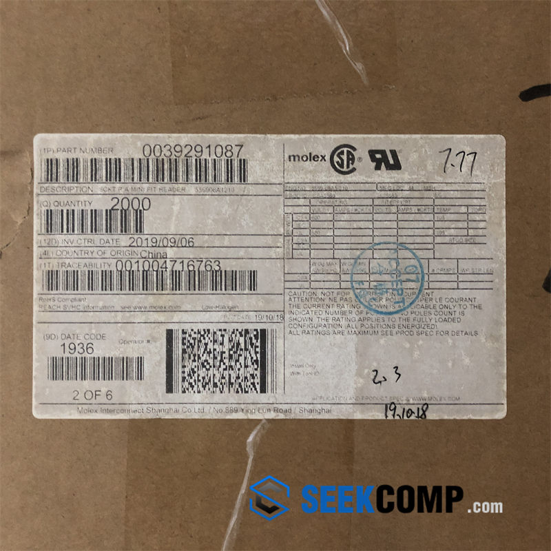 MOLEX 39291087 real product photo 2 — in stock at seekcomp