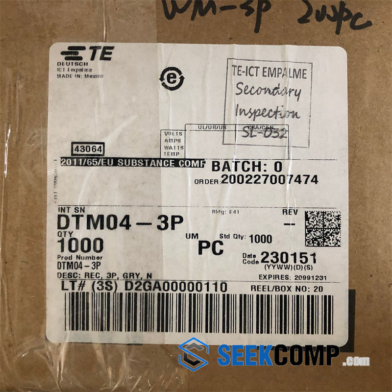 DEUTSCH DTM04-3P genuine in stock — real warehouse photo at seekcomp