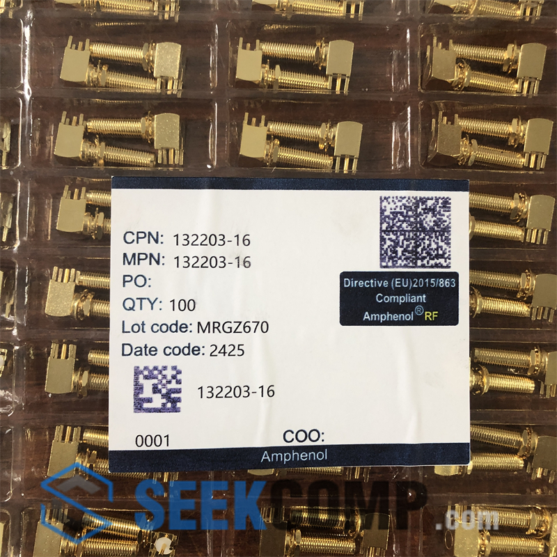 Amphenol RF 132203-16 genuine in stock — real warehouse photo at seekcomp
