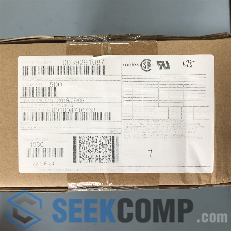 MOLEX 39291087 genuine in stock — real warehouse photo at seekcomp